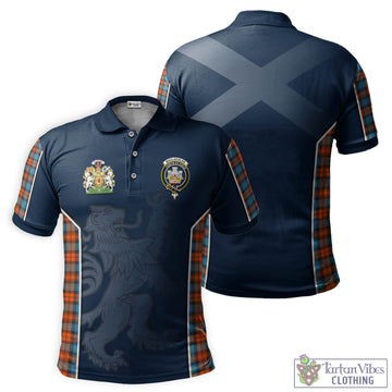 MacLachlan Ancient Tartan Men's Polo Shirt with Family Crest and Lion Rampant Vibes Sport Style