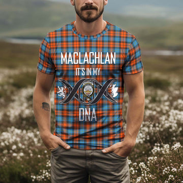 MacLachlan Ancient Tartan T-Shirt with Family Crest DNA In Me Style