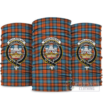 MacLachlan Ancient Tartan Neck Gaiters, Tartan Bandanas, Tartan Head Band with Family Crest