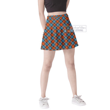 MacLachlan Ancient Tartan Women's Plated Mini Skirt Cross Style