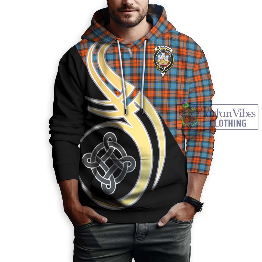 MacLachlan Ancient Tartan Hoodie with Family Crest and Celtic Symbol Style Zip Hoodie - Tartan Vibes Clothing