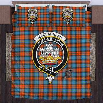 MacLachlan Ancient Tartan Bedding Set with Family Crest