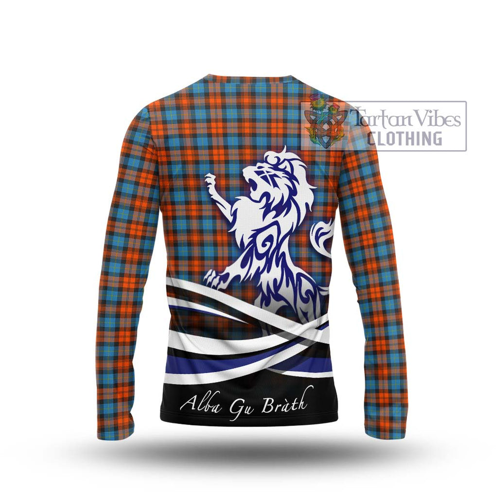 MacLachlan Ancient Tartan Long Sleeve T-Shirt with Alba Gu Brath Regal Lion Emblem - Tartanvibesclothing Shop