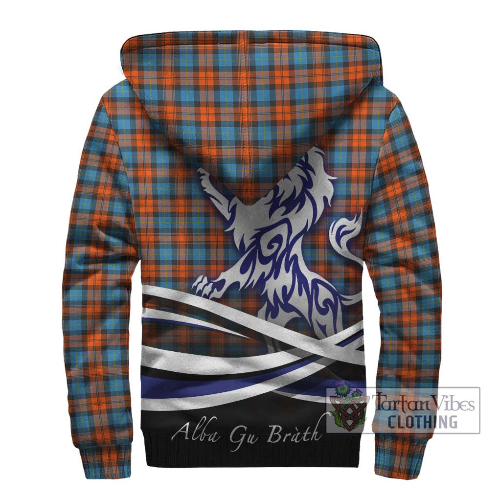 MacLachlan Ancient Tartan Sherpa Hoodie with Alba Gu Brath Regal Lion Emblem - Tartanvibesclothing Shop