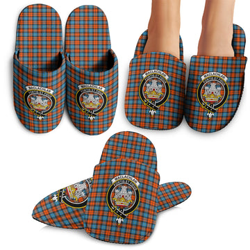 MacLachlan Ancient Tartan Home Slippers with Family Crest