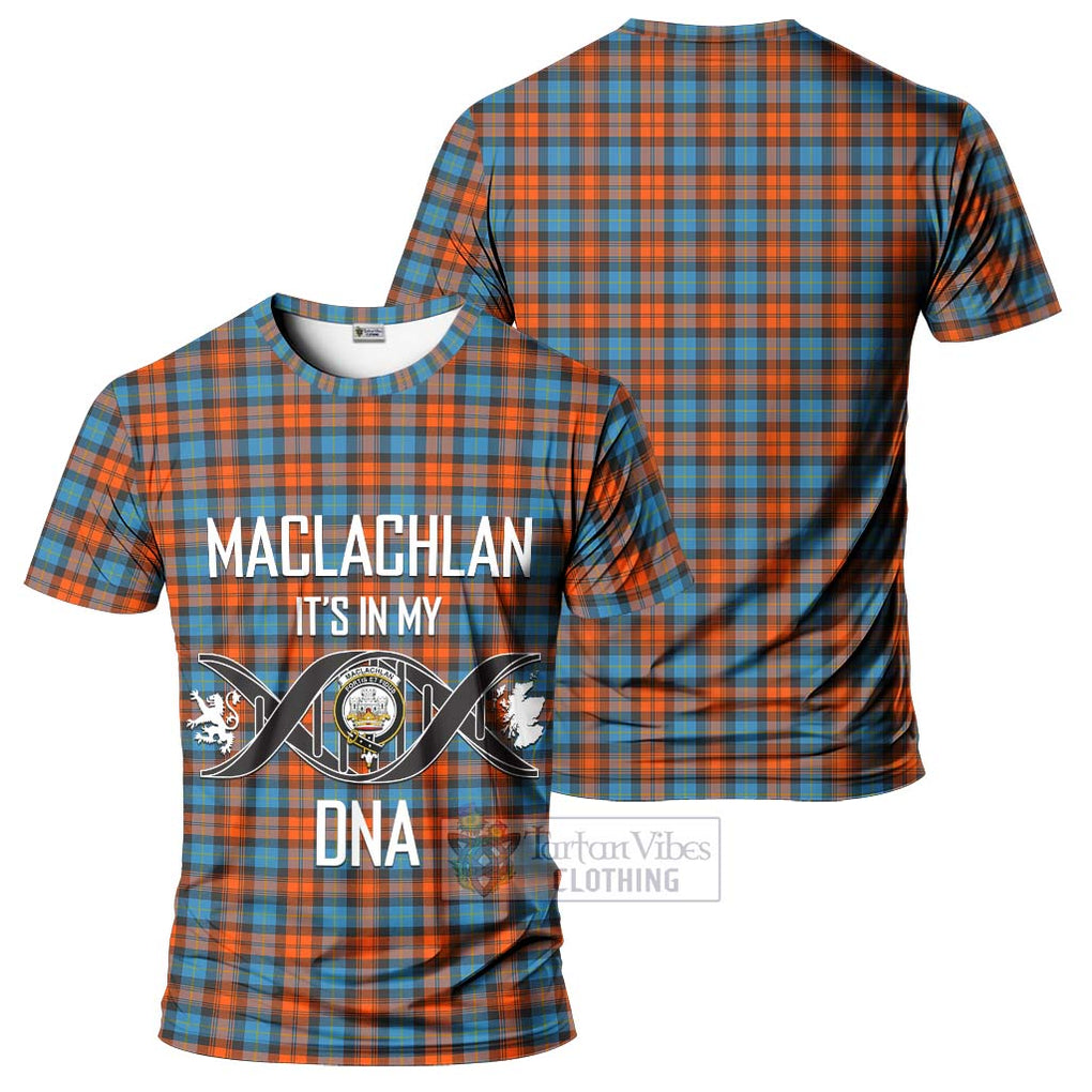 MacLachlan Ancient Tartan T-Shirt with Family Crest DNA In Me Style - Tartan Vibes Clothing