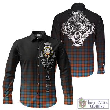 MacLachlan Ancient Tartan Long Sleeve Button Up Featuring Alba Gu Brath Family Crest Celtic Inspired