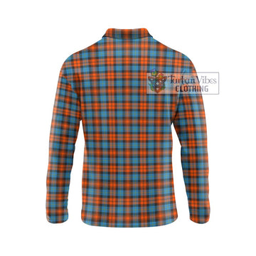 MacLachlan Ancient Tartan Long Sleeve Polo Shirt with Family Crest DNA In Me Style