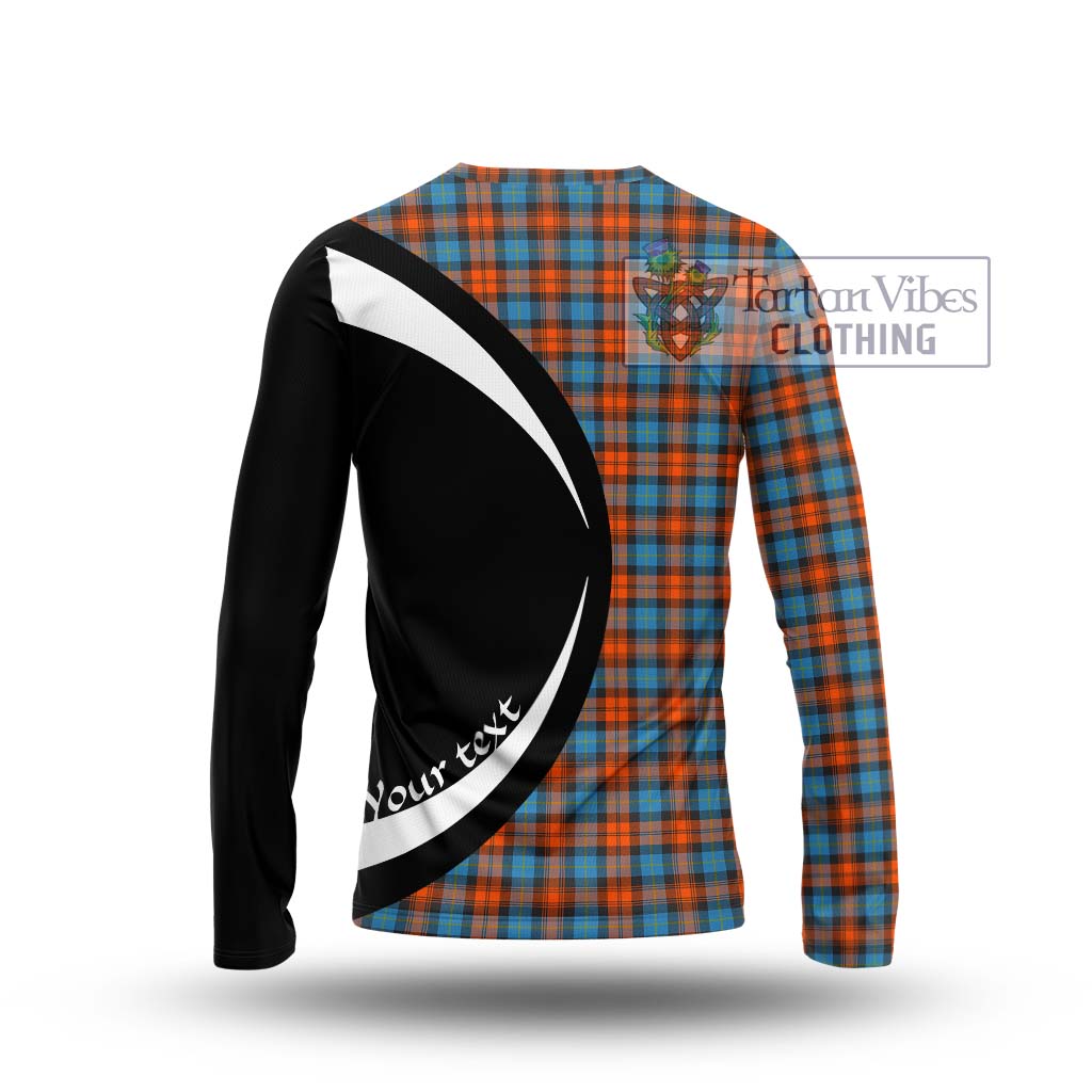 MacLachlan Ancient Tartan Long Sleeve T-Shirt with Family Crest Circle Style - Tartan Vibes Clothing