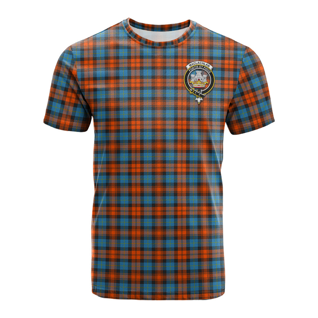 MacLachlan Ancient Tartan T-Shirt with Family Crest - Tartan Vibes Clothing