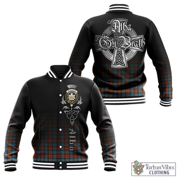 MacLachlan Ancient Tartan Baseball Jacket Featuring Alba Gu Brath Family Crest Celtic Inspired