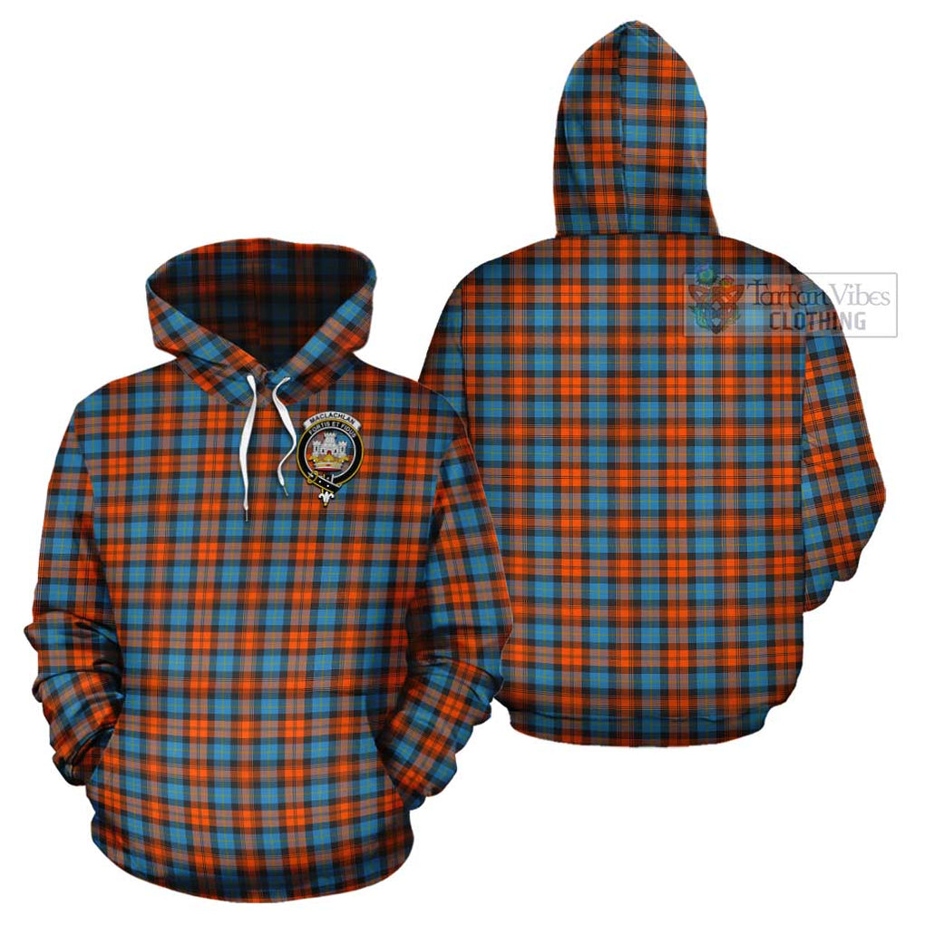 MacLachlan Ancient Tartan Cotton Hoodie with Family Crest Pullover Hoodie - Tartan Vibes Clothing