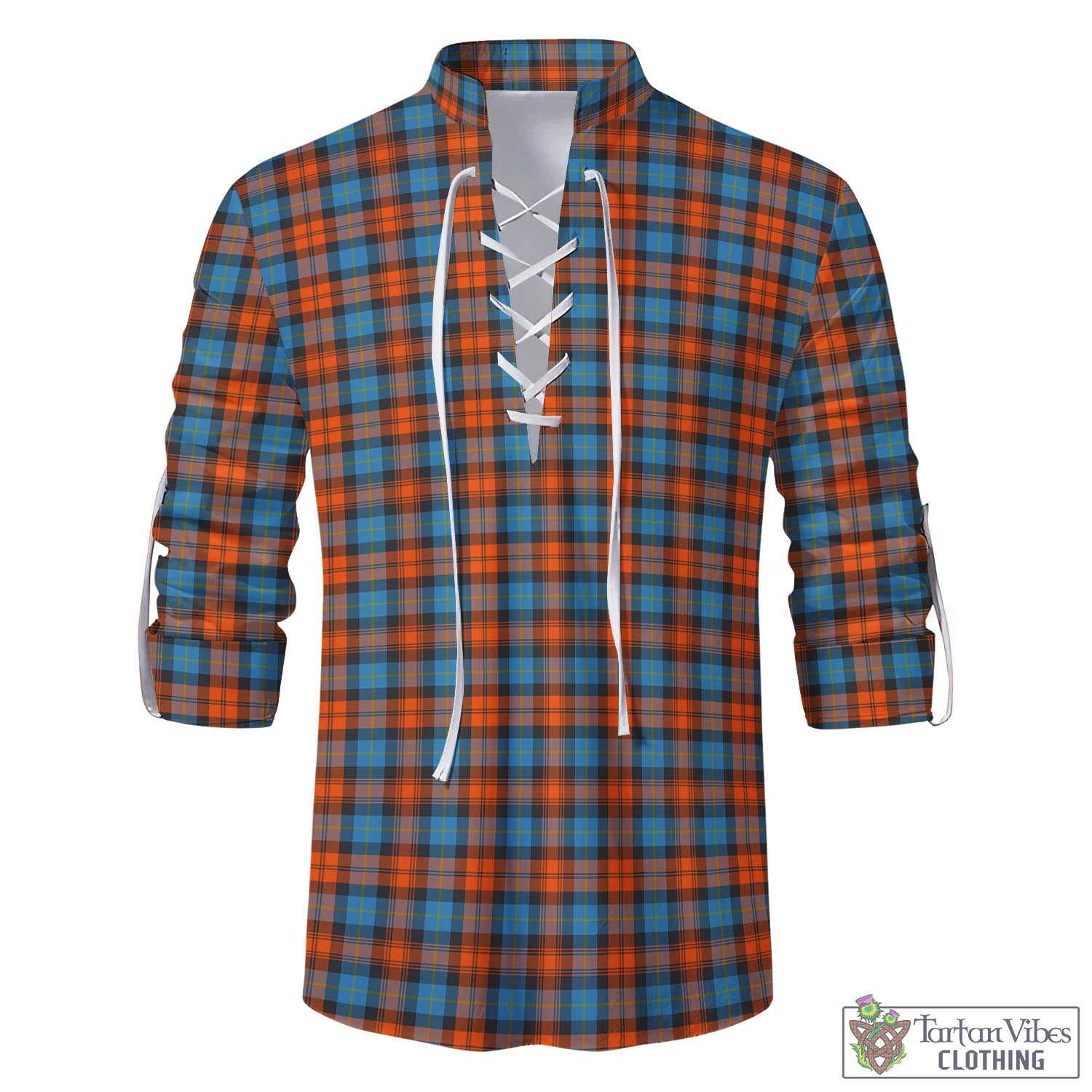 Tartan Vibes Clothing MacLachlan Ancient Tartan Men's Scottish Traditional Jacobite Ghillie Kilt Shirt