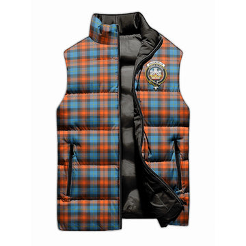 MacLachlan Ancient Tartan Sleeveless Puffer Jacket with Family Crest