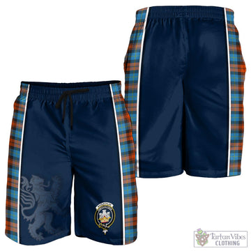 MacLachlan Ancient Tartan Men's Shorts with Family Crest and Lion Rampant Vibes Sport Style