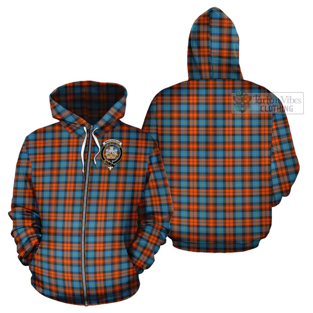 MacLachlan Ancient Tartan Cotton Hoodie with Family Crest Zip Hoodie - Tartan Vibes Clothing