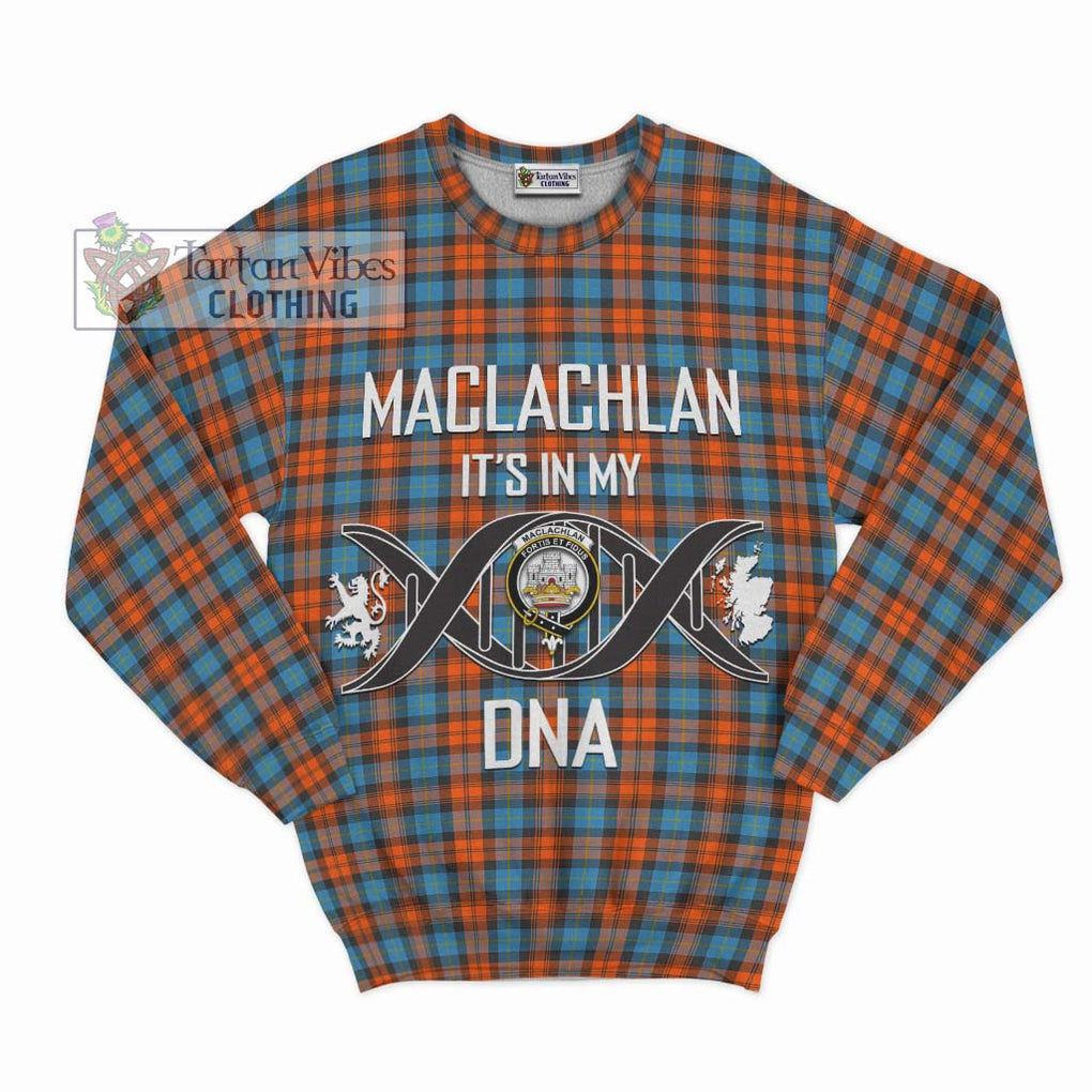 MacLachlan Ancient Tartan Sweatshirt with Family Crest DNA In Me Style - Tartanvibesclothing Shop