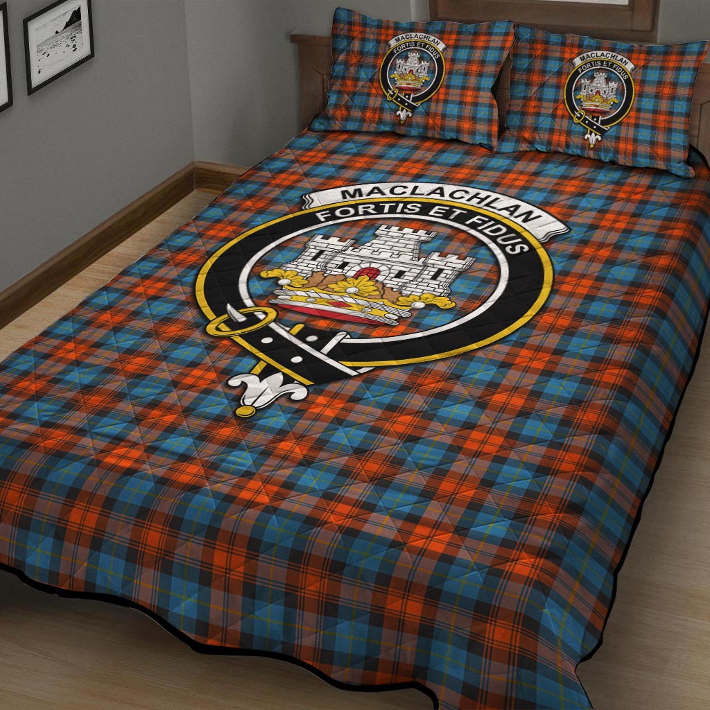 MacLachlan Ancient Tartan Quilt Bed Set with Family Crest - Tartan Vibes Clothing