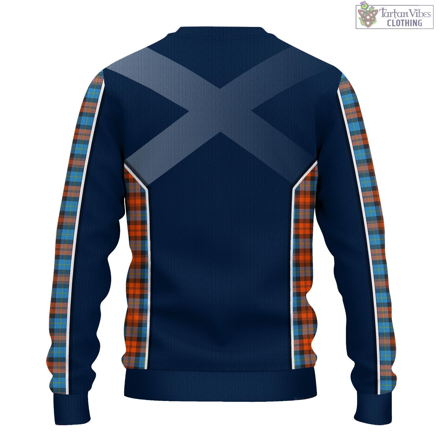 Tartan Vibes Clothing MacLachlan Ancient Tartan Knitted Sweatshirt with Family Crest and Scottish Thistle Vibes Sport Style