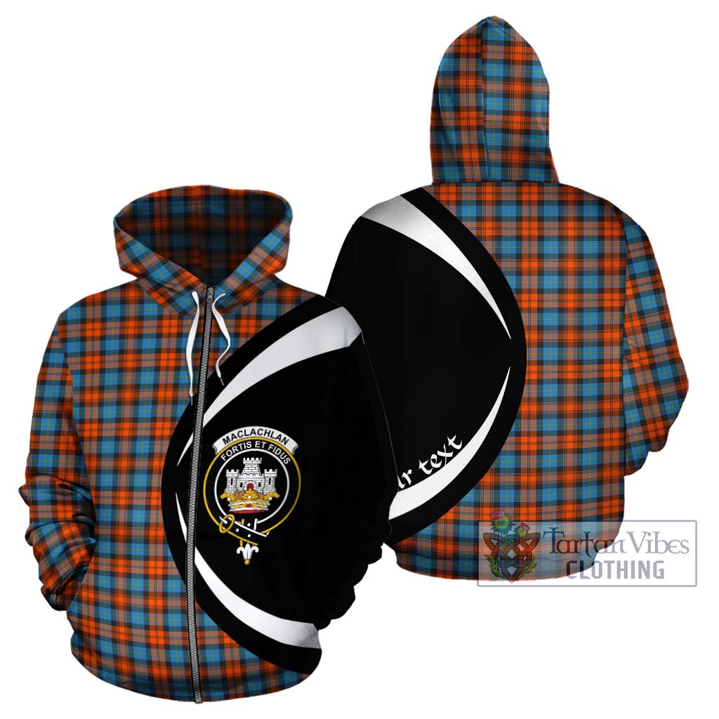 Tartan Vibes Clothing MacLachlan Ancient Tartan Hoodie with Family Crest Circle Style