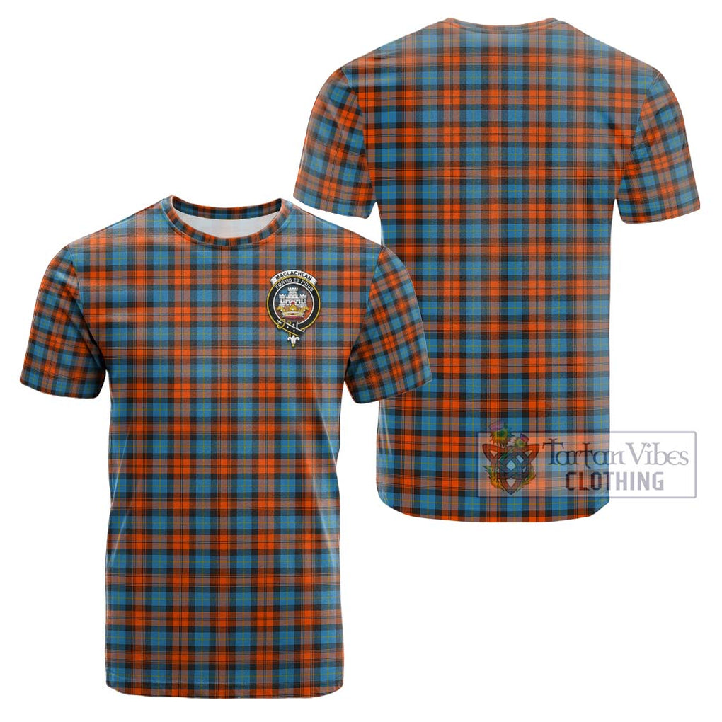 MacLachlan Ancient Tartan Cotton T-Shirt with Family Crest Kid's Shirt - Tartanvibesclothing Shop