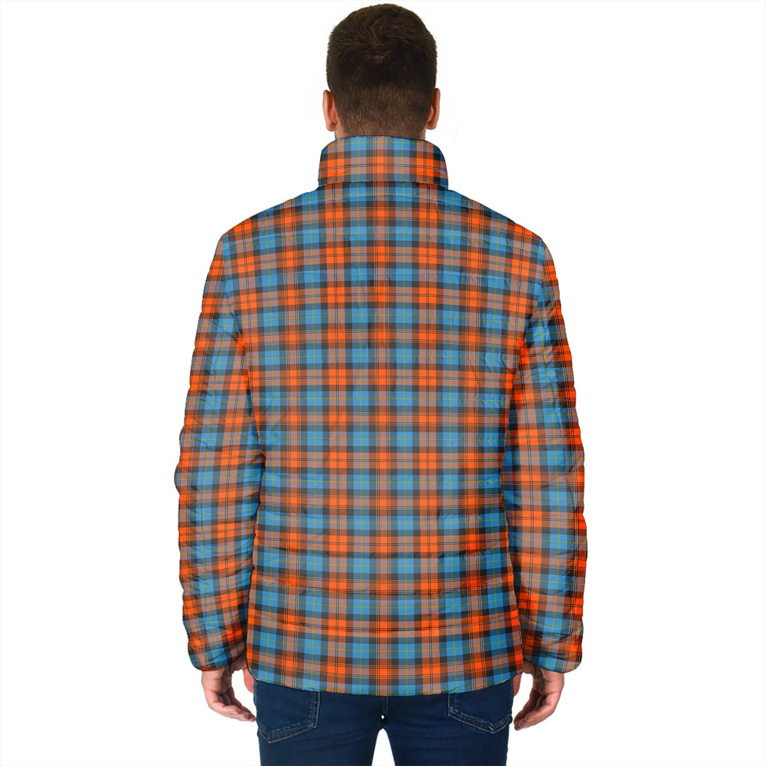 MacLachlan Ancient Tartan Padded Jacket with Family Crest - Tartan Vibes Clothing