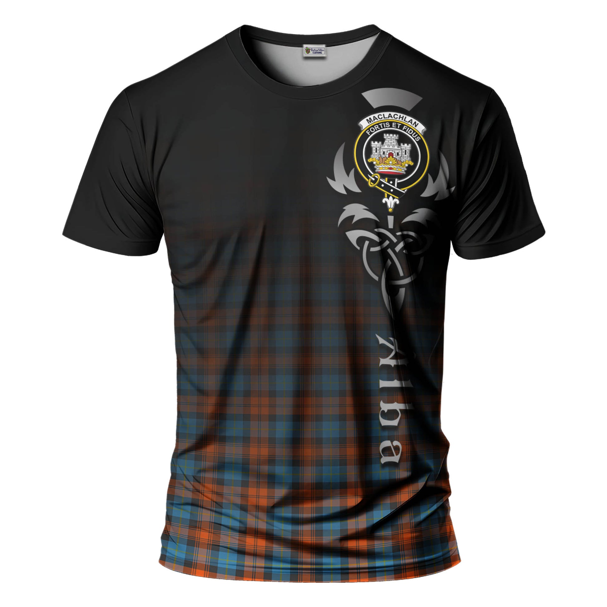 Tartan Vibes Clothing MacLachlan Ancient Tartan T-Shirt Featuring Alba Gu Brath Family Crest Celtic Inspired