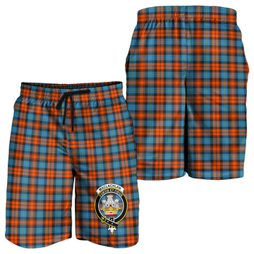 MacLachlan Ancient Tartan Mens Shorts with Family Crest