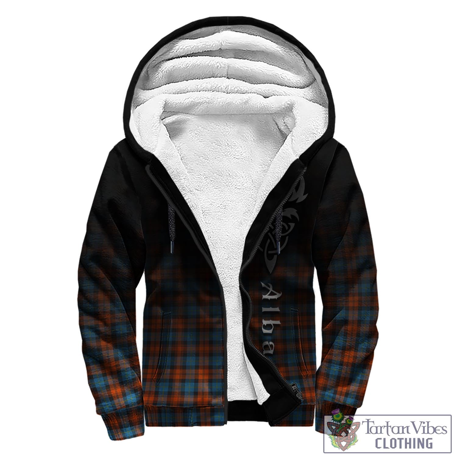 Tartan Vibes Clothing MacLachlan Ancient Tartan Sherpa Hoodie Featuring Alba Gu Brath Family Crest Celtic Inspired