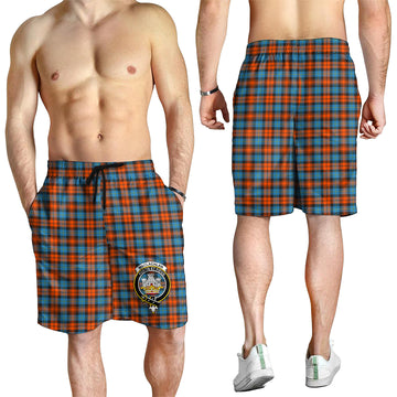 MacLachlan Ancient Tartan Mens Shorts with Family Crest