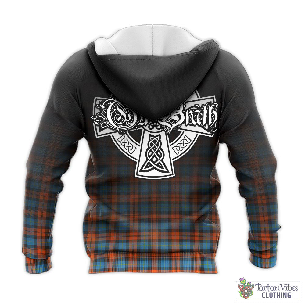 Tartan Vibes Clothing MacLachlan Ancient Tartan Knitted Hoodie Featuring Alba Gu Brath Family Crest Celtic Inspired