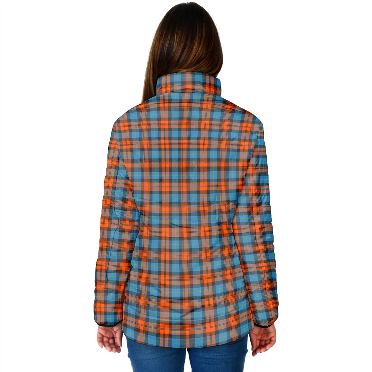 MacLachlan Ancient Tartan Padded Jacket with Family Crest - Tartan Vibes Clothing