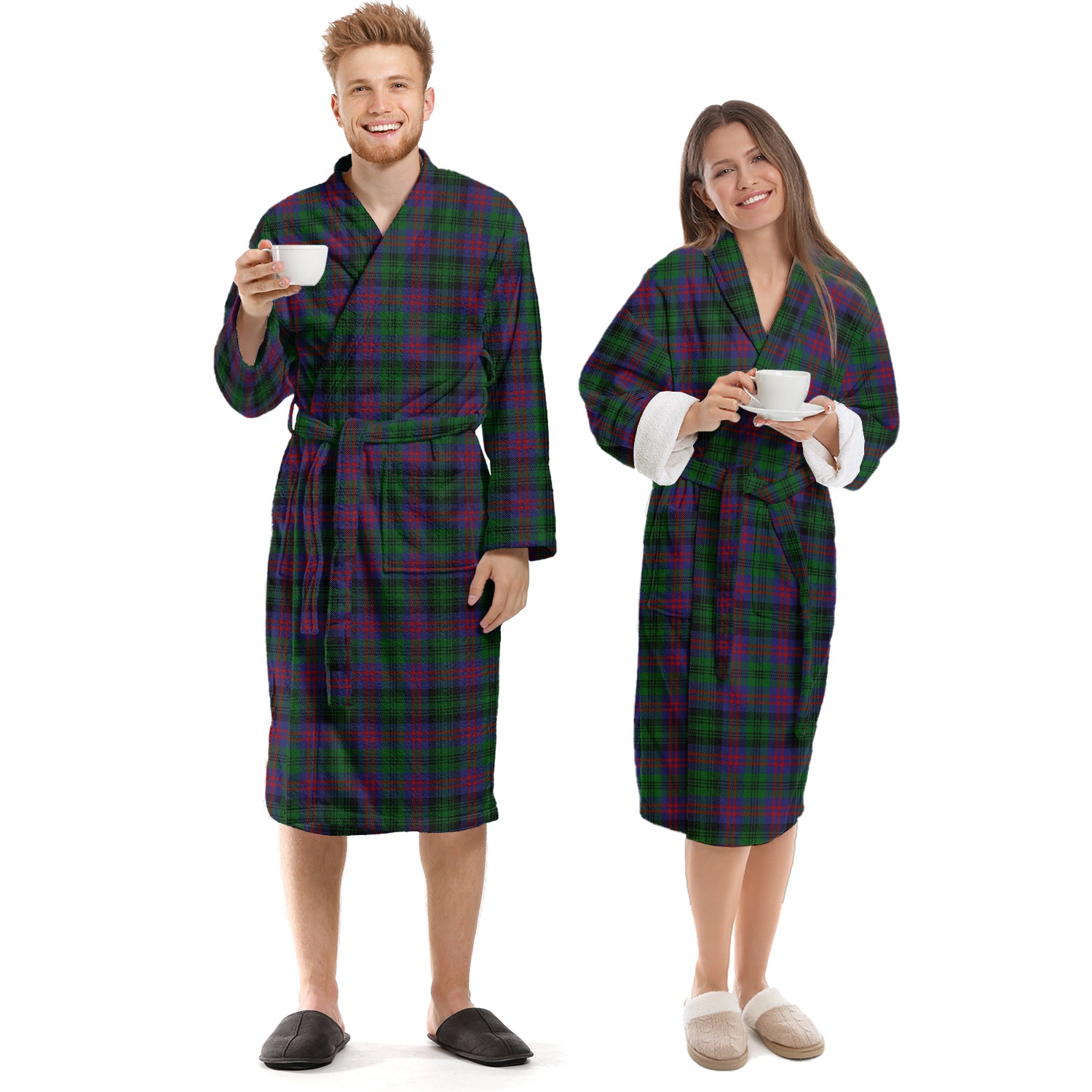 MacLachlan Hunting Tartan Bathrobe Unisex S - Tartan Vibes Clothing