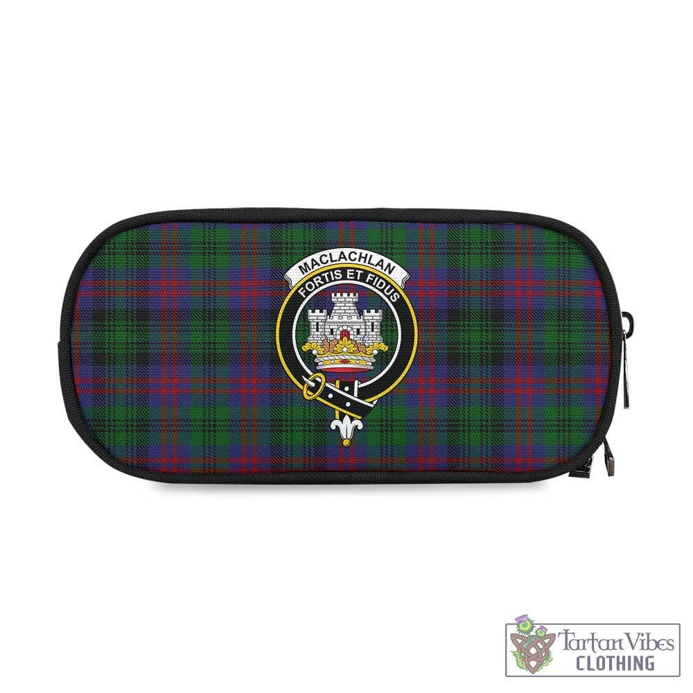 Tartan Vibes Clothing MacLachlan Hunting Tartan Pen and Pencil Case with Family Crest