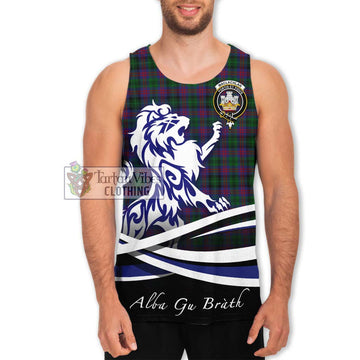 MacLachlan Hunting Tartan Men's Tank Top with Alba Gu Brath Regal Lion Emblem