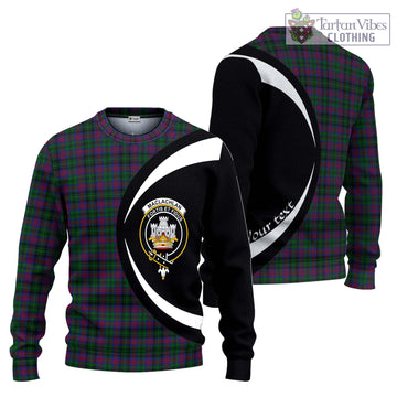 MacLachlan Hunting Tartan Ugly Sweater with Family Crest Circle Style