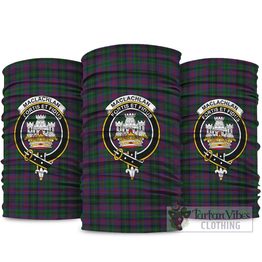 MacLachlan Hunting Tartan Neck Gaiters, Tartan Bandanas, Tartan Head Band with Family Crest