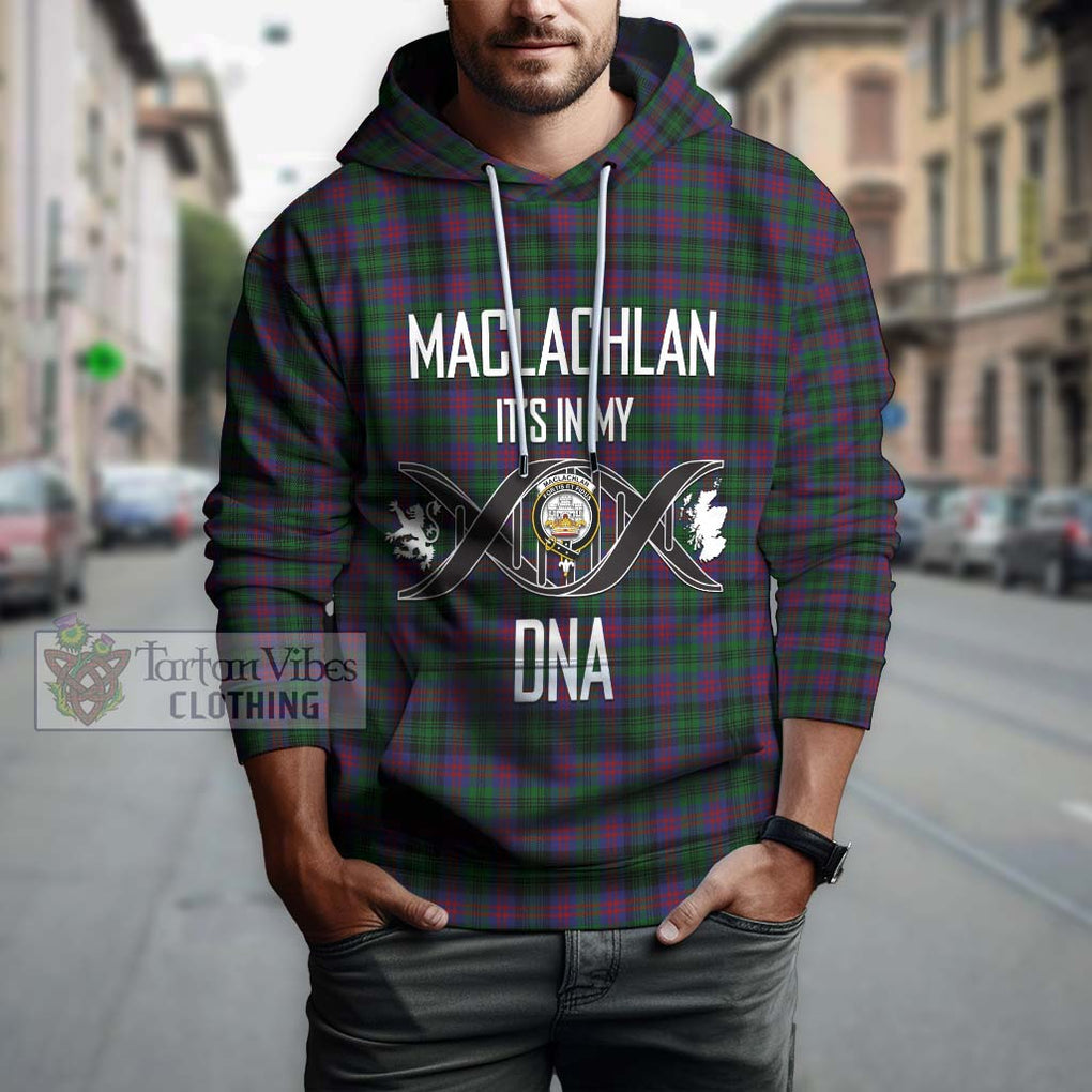 MacLachlan Hunting Tartan Hoodie with Family Crest DNA In Me Style Pullover Hoodie - Tartanvibesclothing Shop