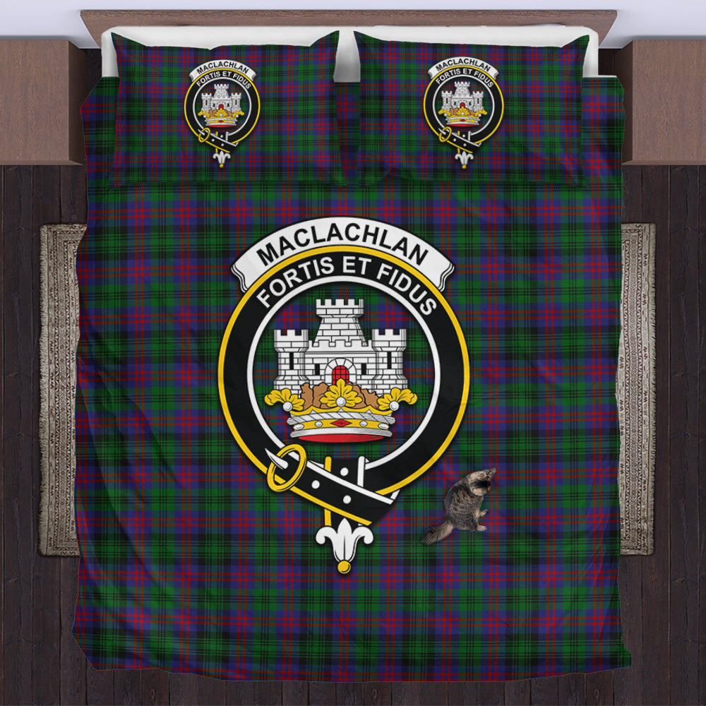 MacLachlan Hunting Tartan Bedding Set with Family Crest US Bedding Set - Tartan Vibes Clothing