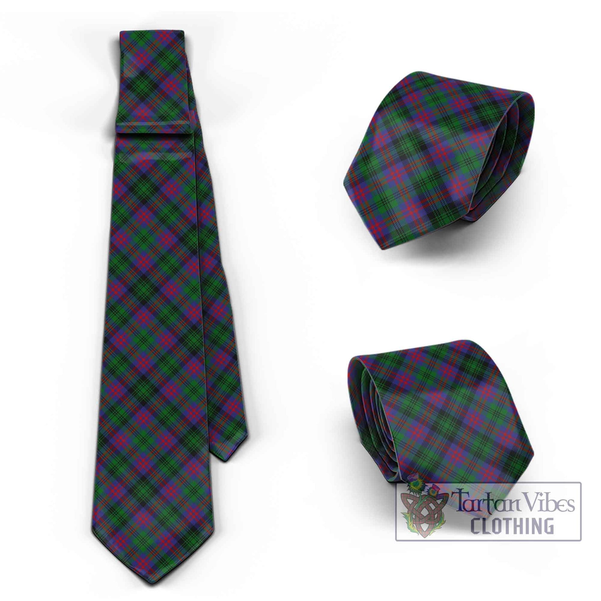 Tartan Vibes Clothing MacLachlan Hunting Tartan Classic Necktie Cross Style