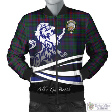 MacLachlan Hunting Tartan Bomber Jacket with Alba Gu Brath Regal Lion Emblem