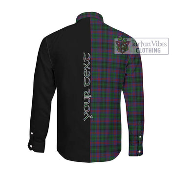 MacLachlan Hunting Tartan Long Sleeve Button Shirt with Family Crest and Half Of Me Style