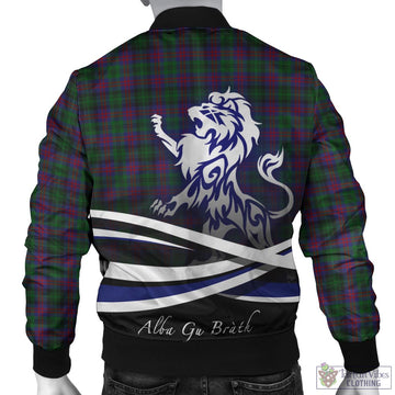 MacLachlan Hunting Tartan Bomber Jacket with Alba Gu Brath Regal Lion Emblem