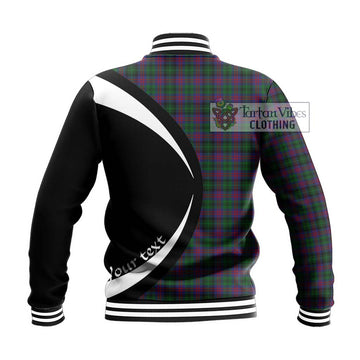 MacLachlan Hunting Tartan Baseball Jacket with Family Crest Circle Style