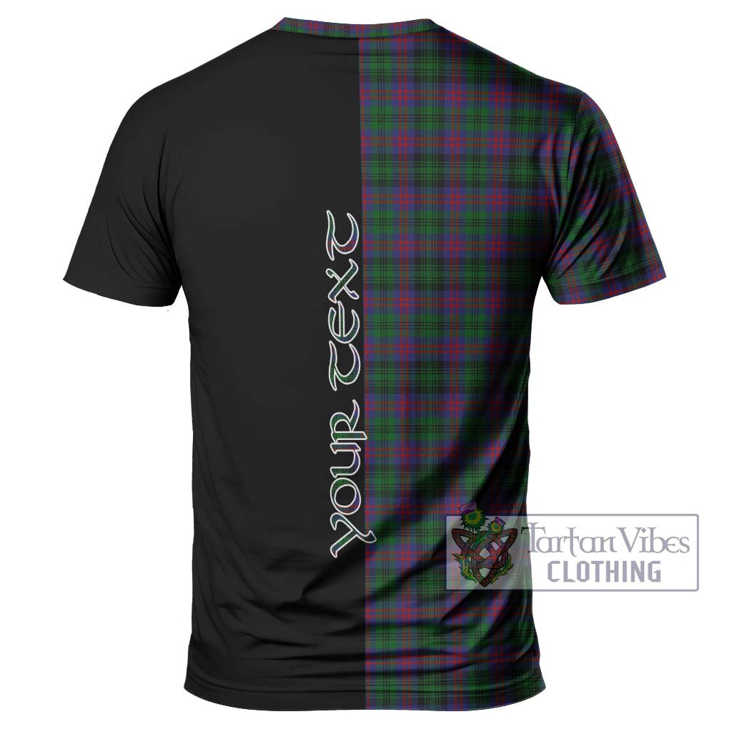 MacLachlan Hunting Tartan T-Shirt with Family Crest and Half Of Me Style - Tartanvibesclothing Shop