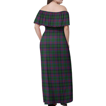 MacLachlan Hunting Tartan Off Shoulder Long Dress