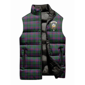 MacLachlan Hunting Tartan Sleeveless Puffer Jacket with Family Crest