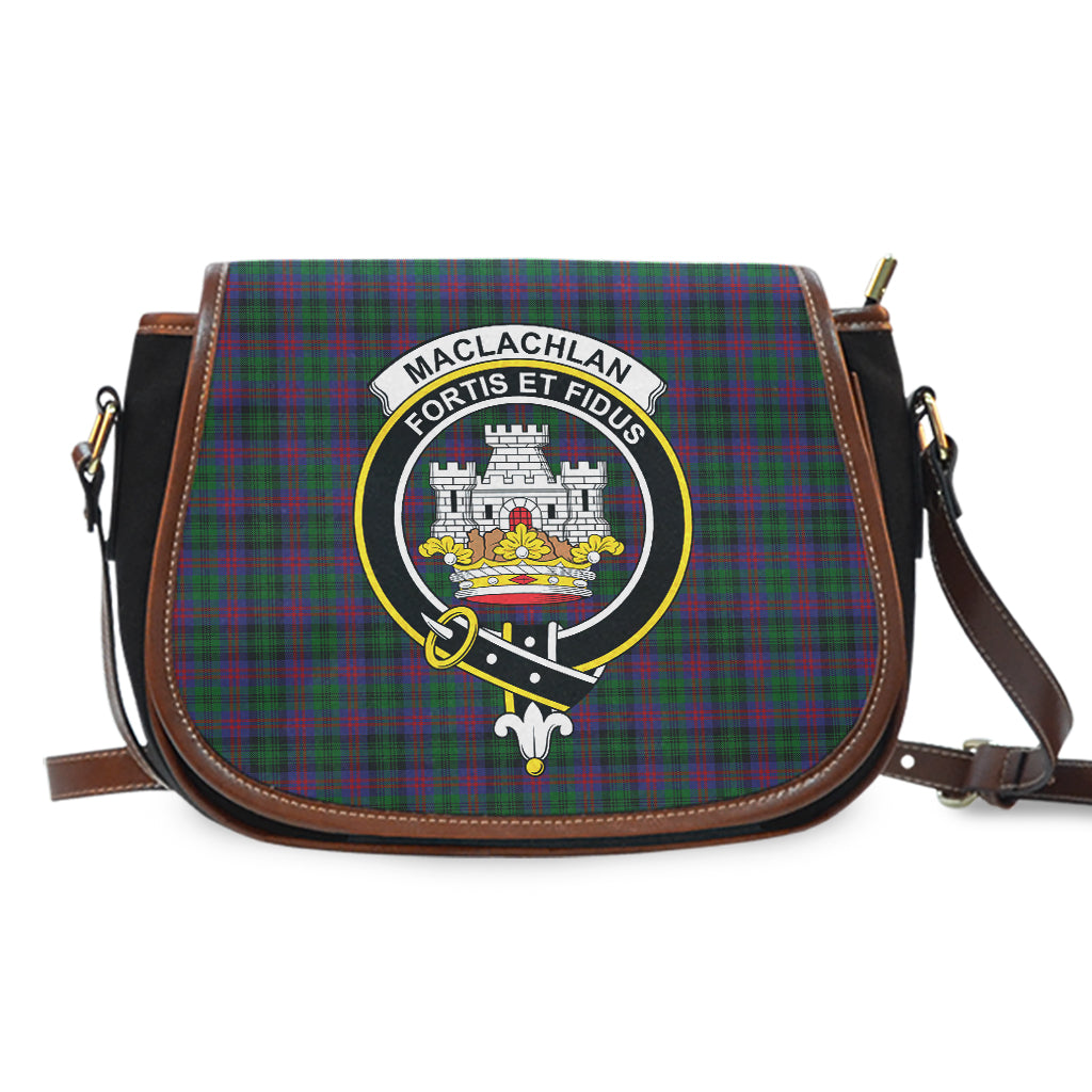 MacLachlan Hunting Tartan Saddle Bag with Family Crest - Tartan Vibes Clothing