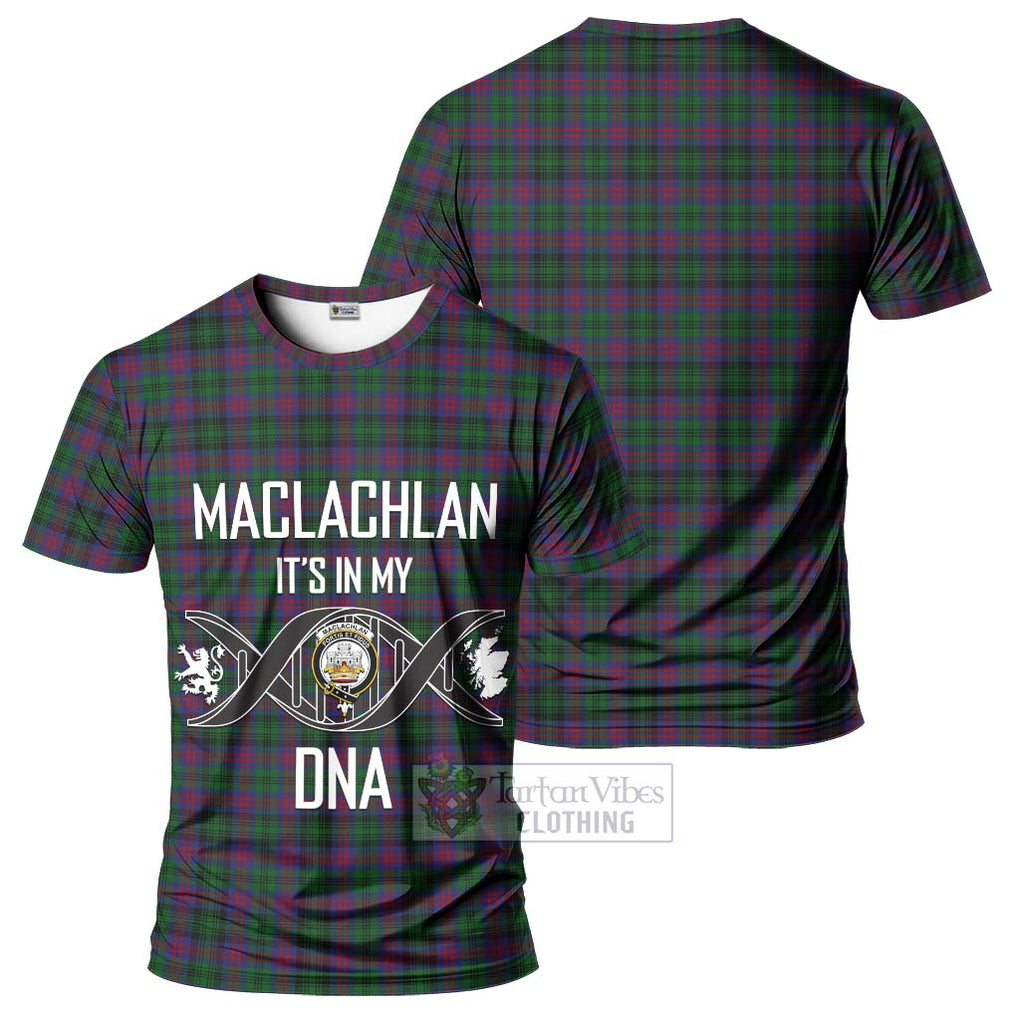 MacLachlan Hunting Tartan T-Shirt with Family Crest DNA In Me Style - Tartan Vibes Clothing