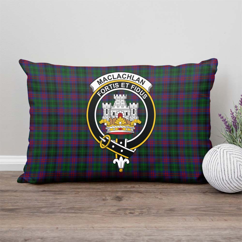 MacLachlan Hunting Tartan Pillow Cover with Family Crest Rectangle Pillow Cover - Tartanvibesclothing